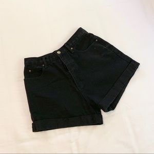 VergeGirl Black High Waisted Denim Shorts